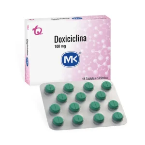 Doxiciclina Mk 100 mg – Caja x 15 tabletas  | Tratamiento eficaz para infecciones bacterianas