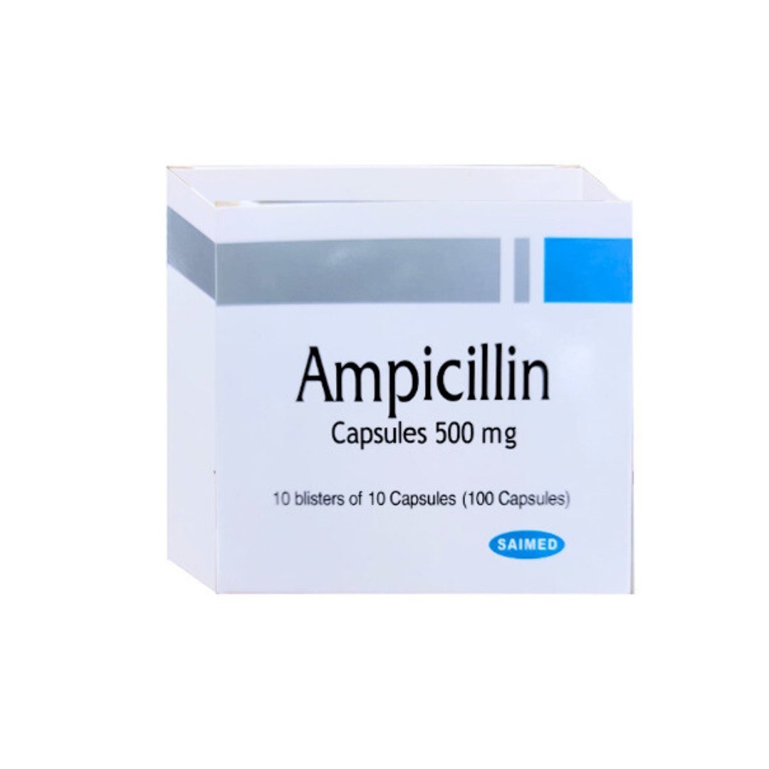Ampicillin 500mg - 100 Capsules for Infection Treatment