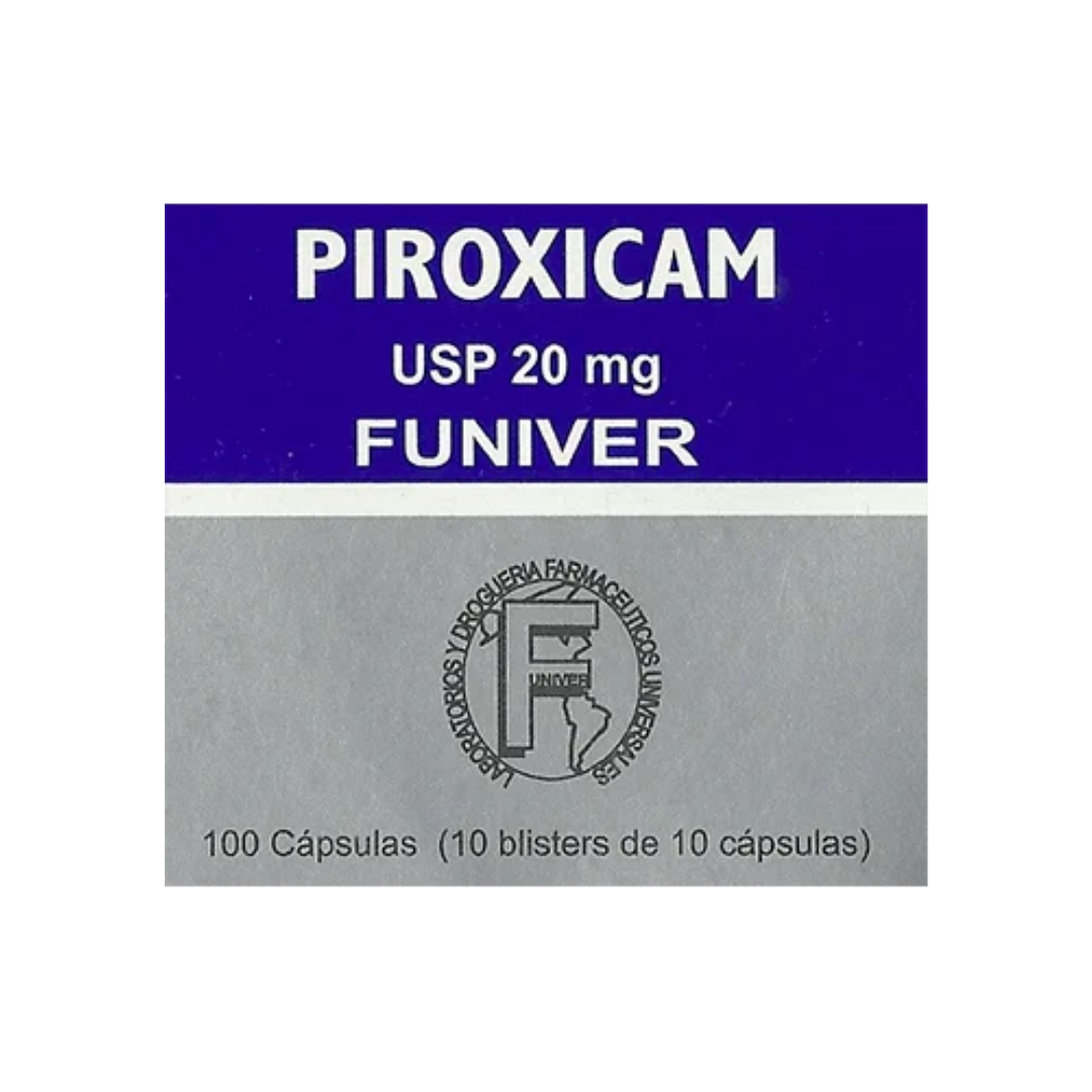 Piroxicam 20mg - 100 Capsules for Pain Relief