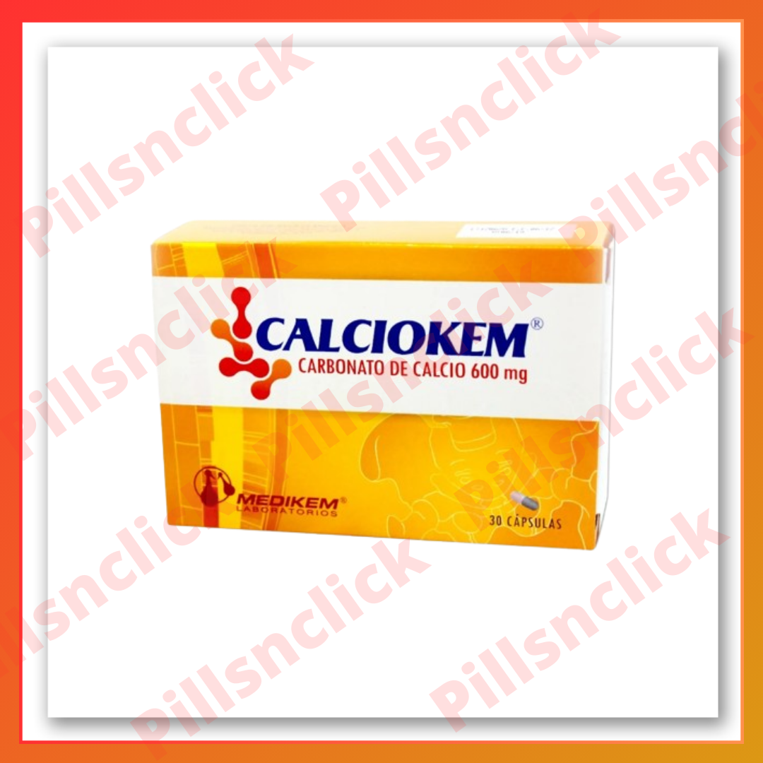 Calciokem 600mg - 30 Capsules for Calcium Support