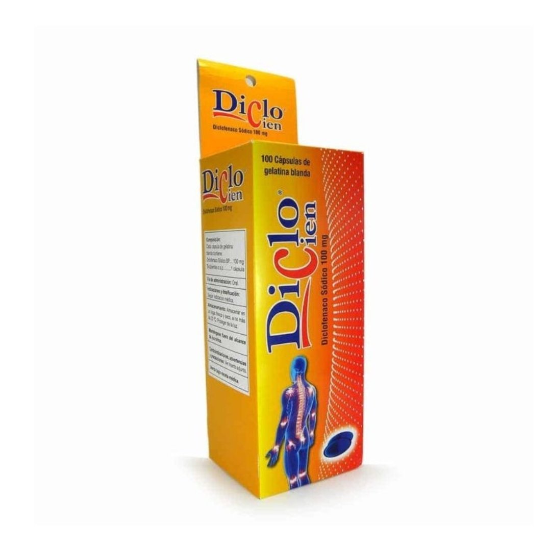 Diclo Cien Soft Gelatin Capsules - 100 Count