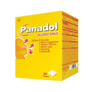 PANADOL SINUS TABLETS | 25 PACKETS OF 2 TABLETS EACH